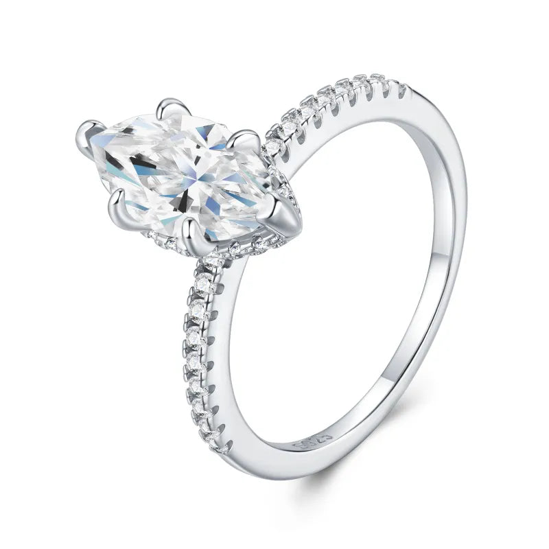 Platinum Plated S925 Oval Stone Ring — image 2