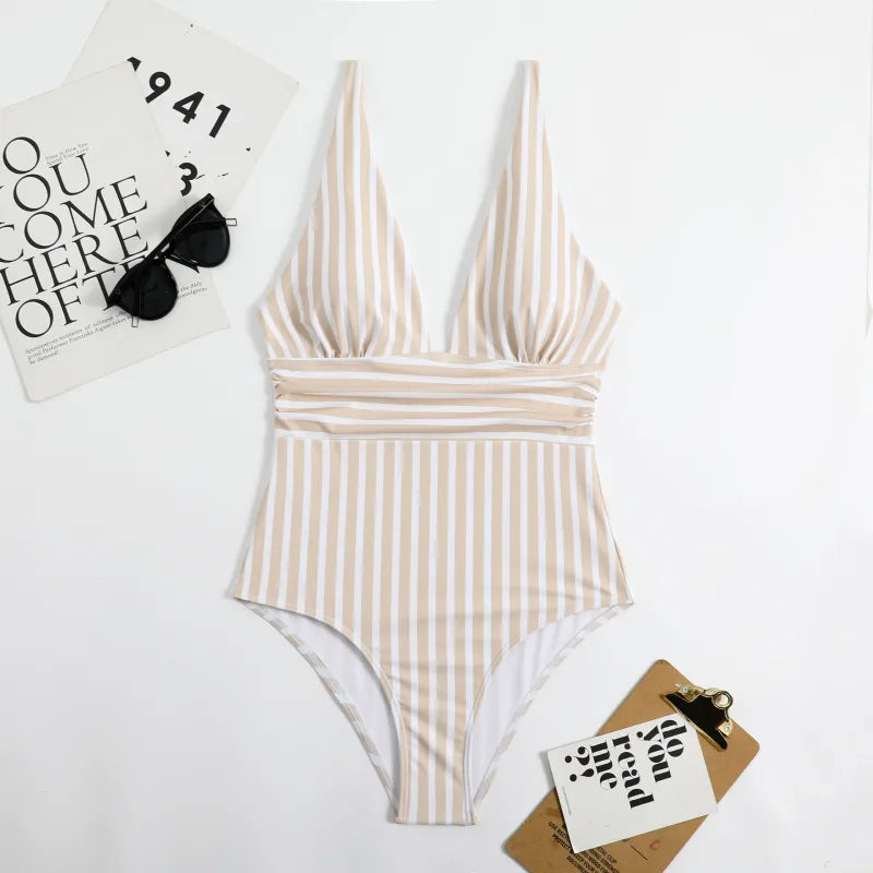 Striped Stretch One Piece Swimsuit — image 6