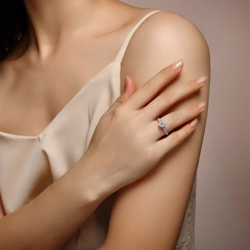 Platinum Plated S925 One Carat Ring — image 3