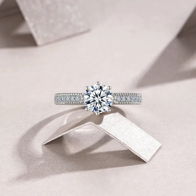 Platinum Plated S925 One Carat Ring — image 1