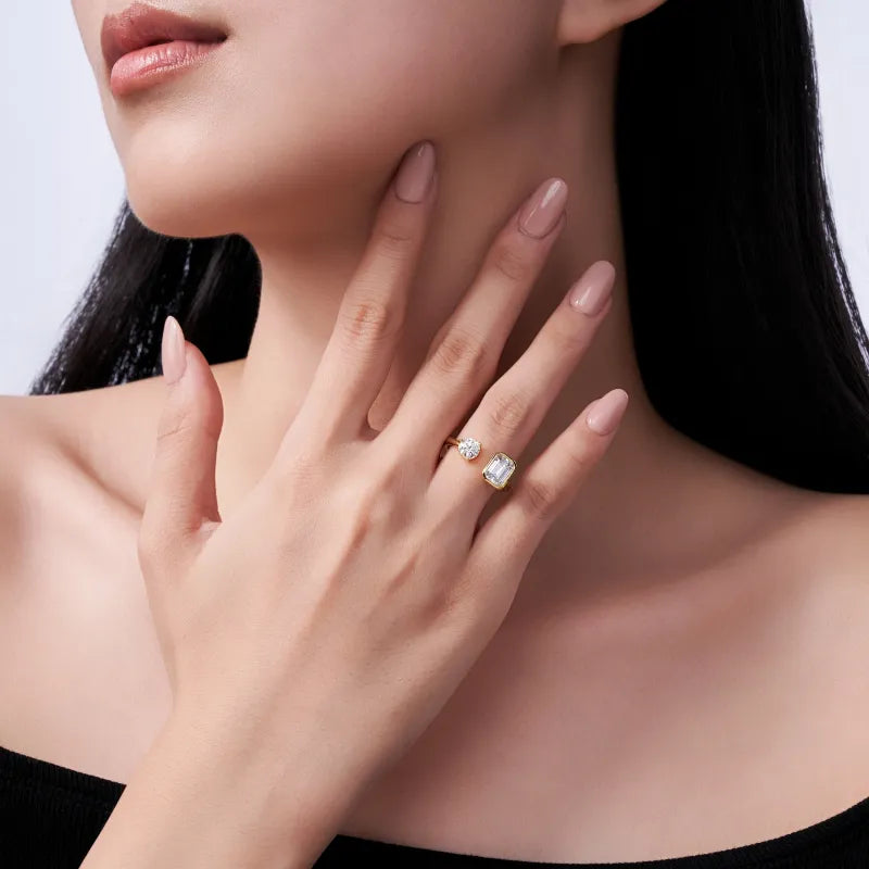 Gold Plated S925 Pillow Cut Ring — image 1