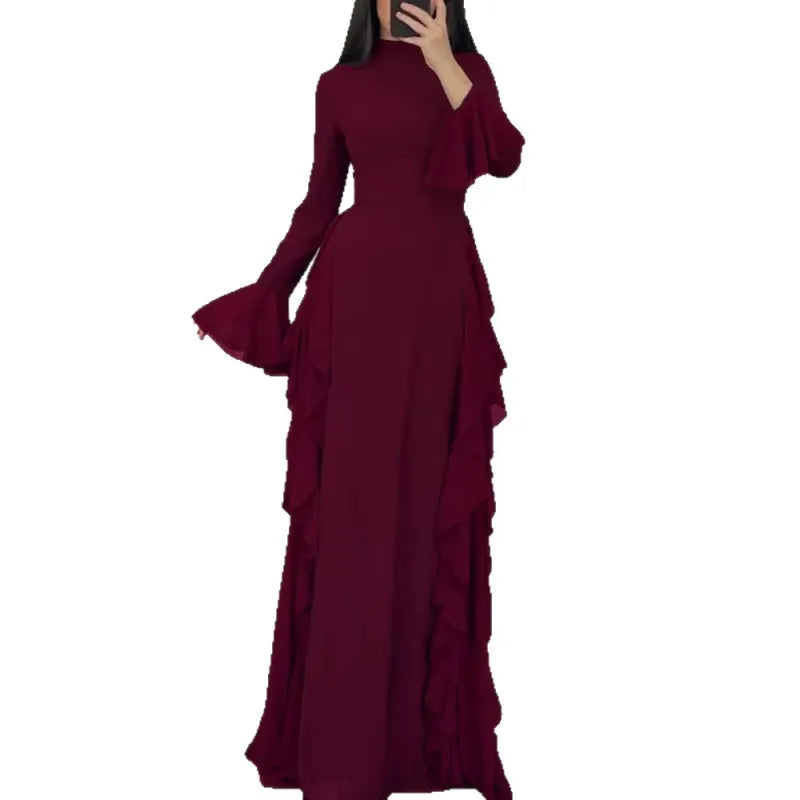 Solid Flare Sleeve Dress — image 6