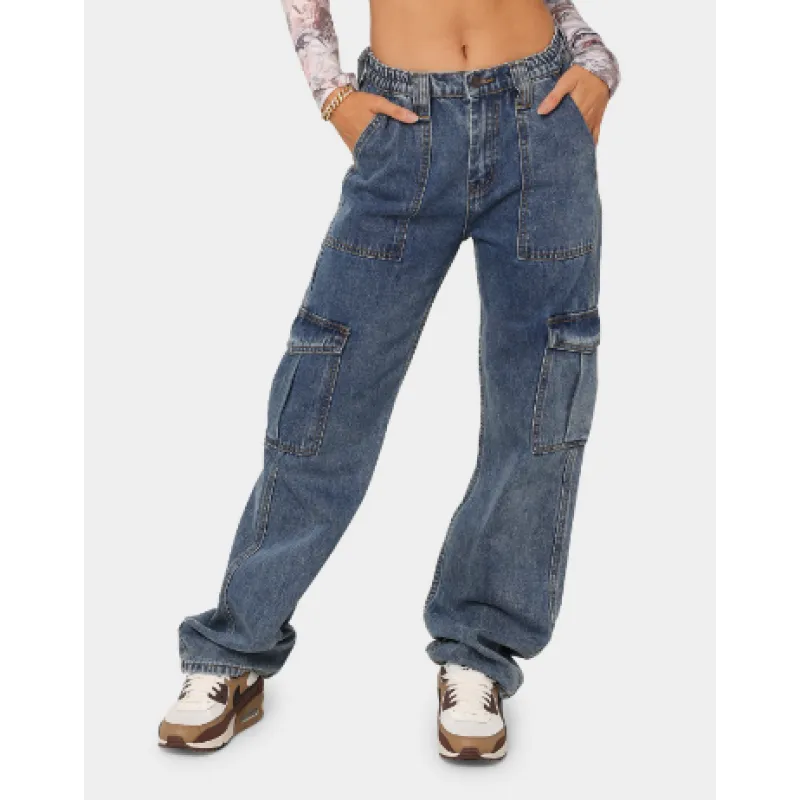 Cotton Straight Leg Jeans — image 2