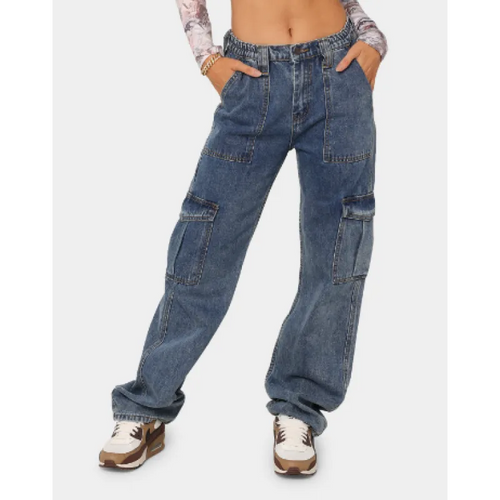 Cotton Straight Leg Jeans — image 2