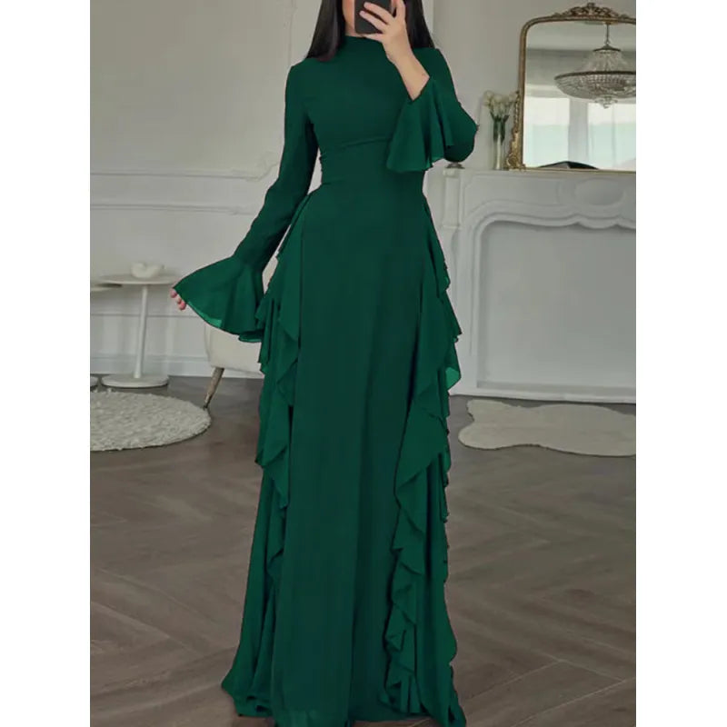 Solid Flare Sleeve Dress — image 5