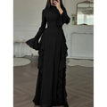 Solid Flare Sleeve Dress — image 1