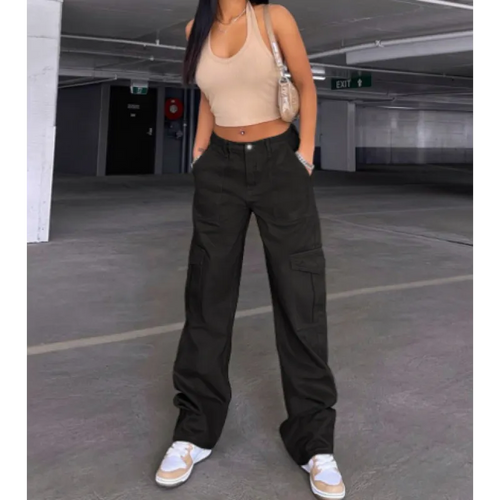Cotton Straight Leg Jeans — image 1