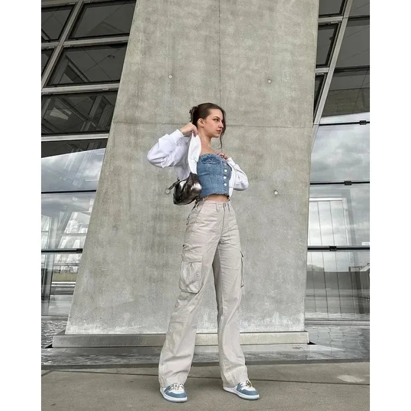 Cotton Straight Leg Jeans — image 3