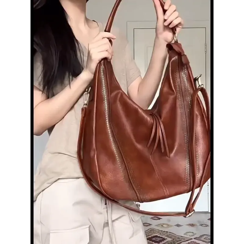 PU Fringe Large Tote Bag — image 4